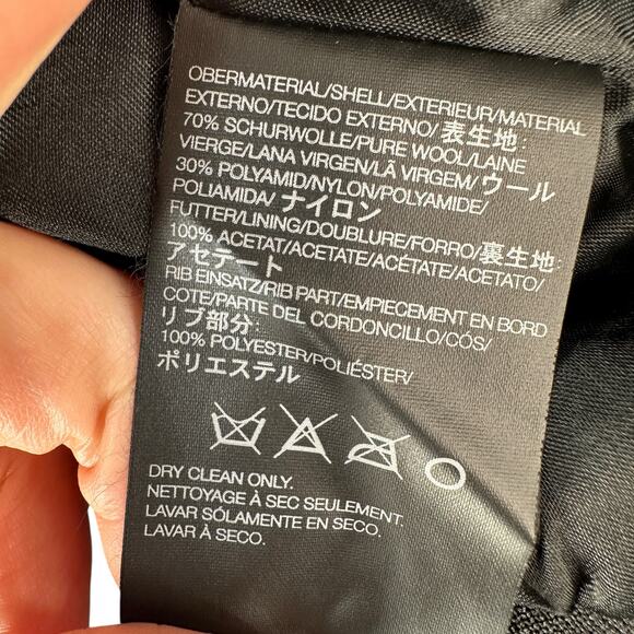 Adidas Yohji Yamamoto Bomber Jacket Womens Medium Black Wool Blend 2 Way Zipper - Picture 10 of 11